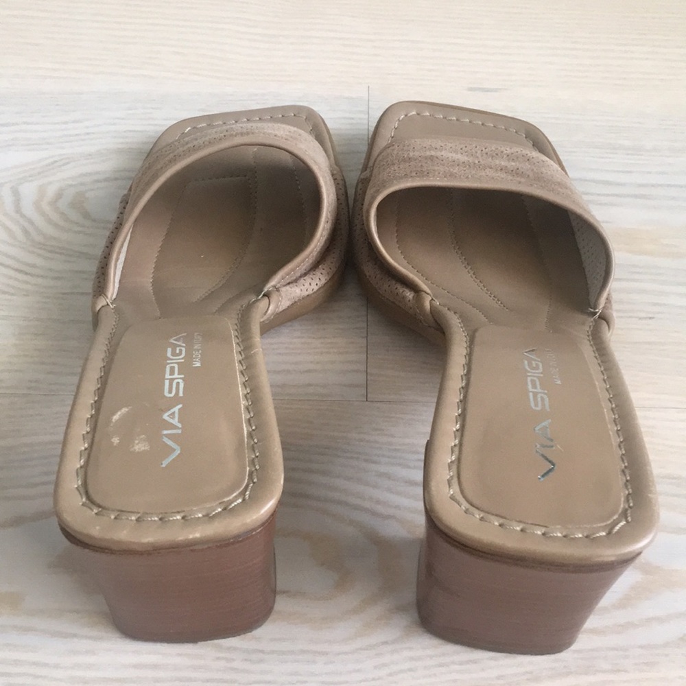 Via Spiga Suede EUC 8.5 Italian Leather SlideShoes - Picture 3 of 8